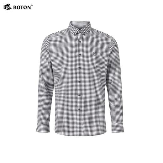 波顿男士秋冬 衬衫 格纹修身 柔适挺括休闲长袖款MS707323 商品图5