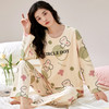 秋季带胸垫睡衣女长袖长裤免穿文胸家居服套装免穿文胸居家可外穿 商品缩略图1