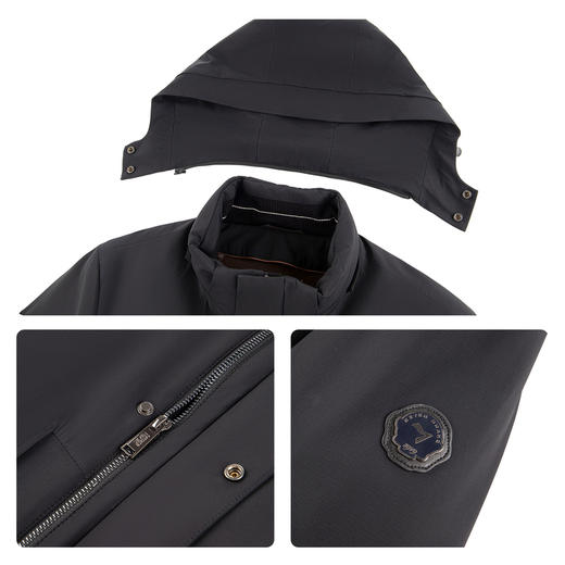 【可脱卸兔毛内胆】柒牌尼克服男25冬季新款加厚休闲商务上衣外套129J70150 商品图3