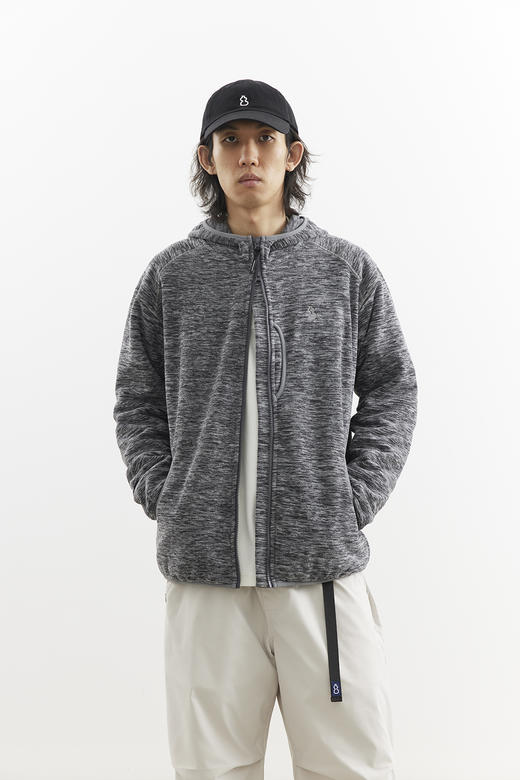 吃茶去chichaqu25中间层花纱摇粒绒连帽拉链抓绒外套户外运动山系 商品图0