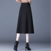 QYM 2110-Y毛呢压褶裙时尚高腰半 身裙气质A字裙 商品缩略图2