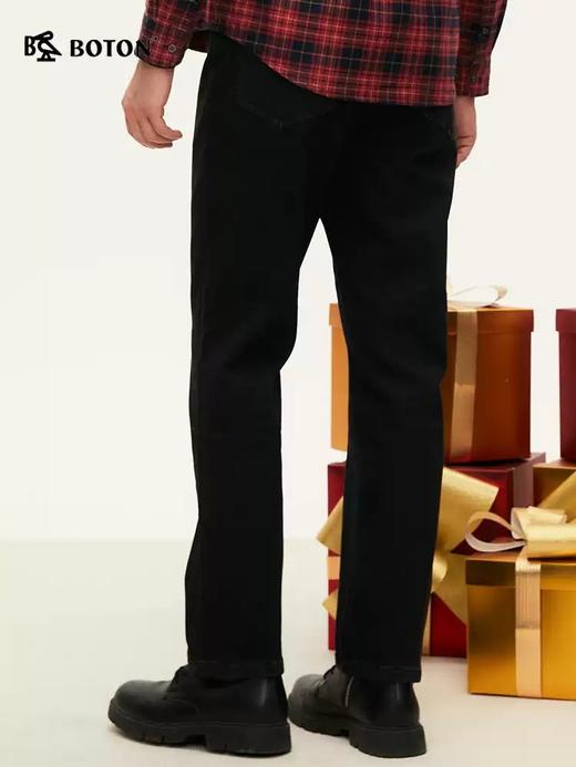 [石墨烯]波顿男士秋冬牛仔裤抓毛底合身直筒暖适休闲长裤ME931324 商品图1