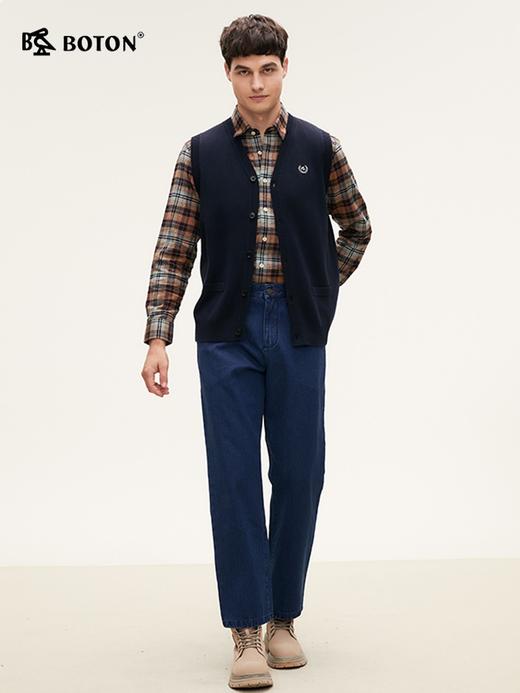 波顿男士 春秋毛衣马甲 V 领开衫 合身百搭休闲款MU750324 商品图1