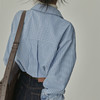 馥迦法式经典蓝色条纹衬衫 商品缩略图4