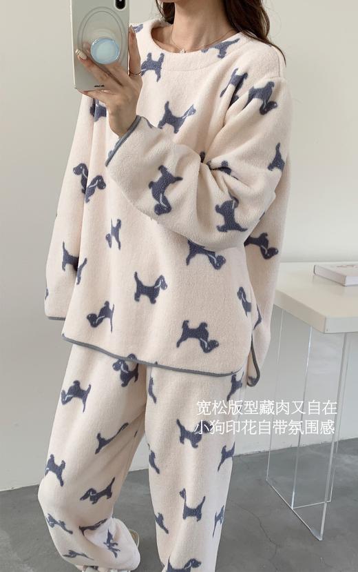 秋冬新款【云朵绒软绵绵睡衣】家居服套装 可外穿加绒加厚两件套  商品图12