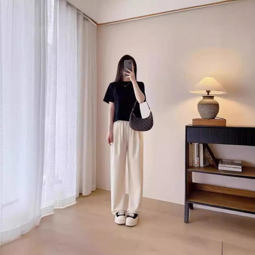 【断码清仓，无退换】天然松弛感！2025慵懒风山本裤松紧腰垂感裤子亚麻苎麻香蕉阔腿裤女春 商品图4