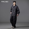 PINLI品立2025秋季新款莱赛尔肌理印花衬衫宽松休闲长袖衬衣外套GD253113114 商品缩略图1