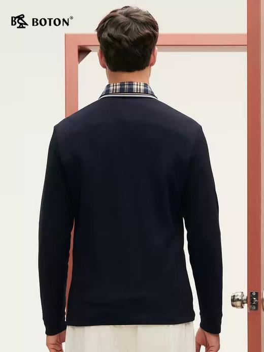 波顿男士春秋冬 POLO衫 莫代尔合身翻领长袖款MT023324 商品图1