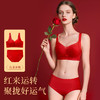 A2-【喜庆|本命年】【鸿运婚嫁红品文胸套装】小胸聚拢喜庆本命年大红色内衣套装女  松凝晓露【1分钱换购红袜子不需要加购物车，提交付款界面会显示】 商品缩略图0