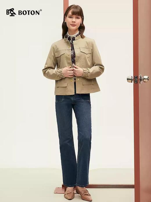 波顿女士春秋 立领抽绳外套 飒然有型 高包容合身显瘦款LJ925324 商品图2