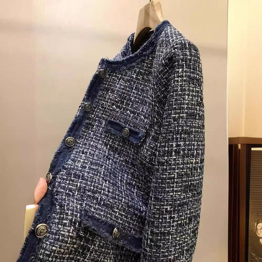 【断码清仓 无退换】太美了 ，颜值天花板！！2025拼牛仔布显瘦小香粗花呢编织短外套女 商品图2