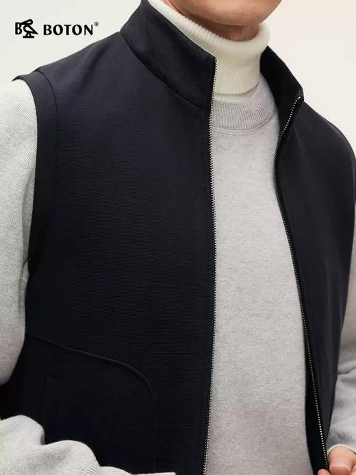 [气凝胶]波顿 男士春秋冬 立领马甲 针织肌理合身款MJ019324 商品图4