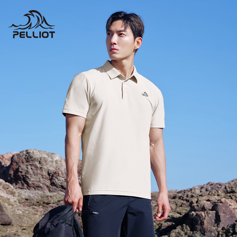 【经典2.0】伯希和户外Polo衫男夏季新款翻领半袖透气运动短袖T恤