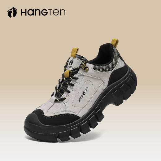 HANGTEN欢腾户外登山鞋女新款厚底防滑徒步潮流百搭户外真皮登山鞋F5213008AD
 商品图1