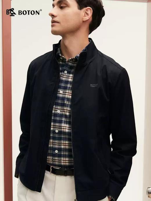 波顿男士春秋冬 夹克 立领合身 全棉舒暖美式休闲款克MJ025324 商品图5