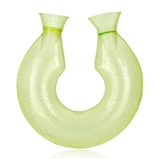 1400mlU型热水袋单面绒套大号布套充水热水袋珊瑚绒布袋水晶超柔 商品图4