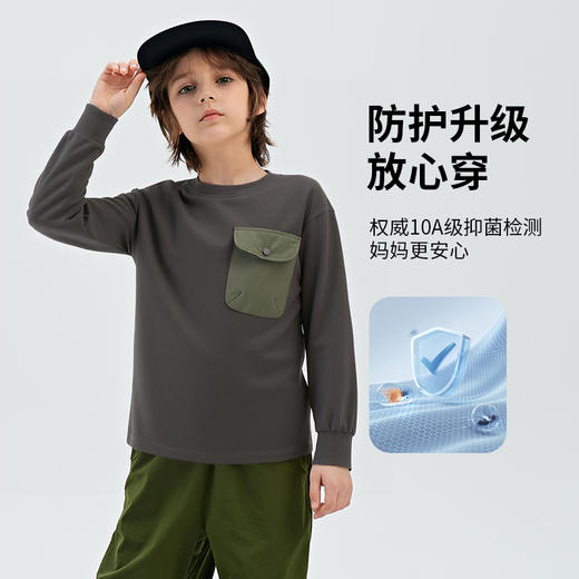 【南瓜拿铁】COO ENERGY儿童假两件卫衣撞色休闲T恤 110-170尺码 商品图2