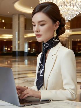 优品堂『春的律动2』绫罗绸缎的“绫”双层桑蚕丝长条巾