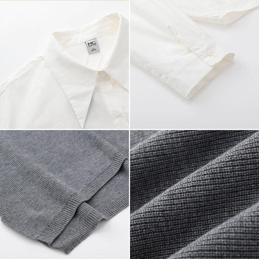 女装翻领衬衣配马甲两件套-5517M5241001 商品图2