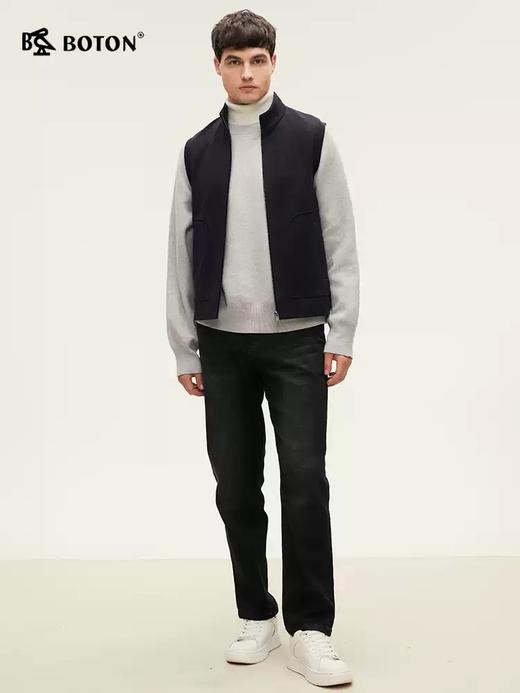 [石墨烯]波顿男士秋冬牛仔裤抓毛底合身直筒暖适休闲长裤ME931324 商品图4