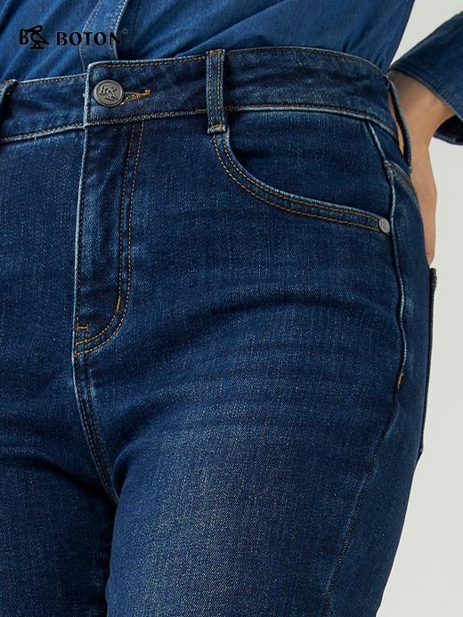 波顿女士秋冬 直筒牛仔裤 舒弹藏肉 高棉高腰显瘦款LE309323 商品图3