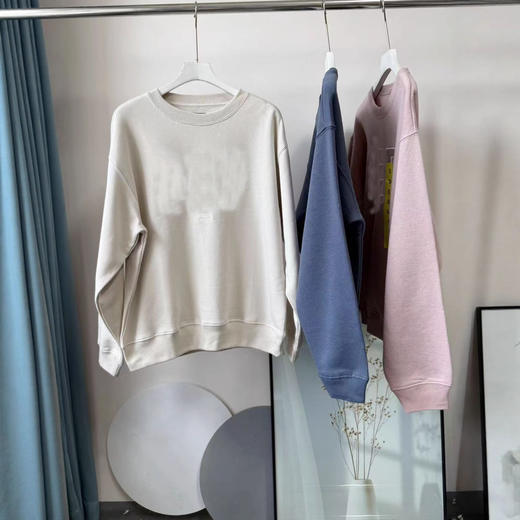 2025早秋美式休闲风字母刺绣宽松圆领套头抓绒卫衣上衣！ 商品图0