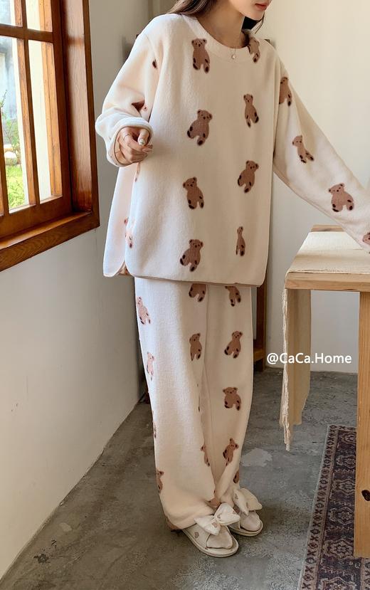 秋冬新款【云朵绒软绵绵睡衣】家居服套装 可外穿加绒加厚两件套  商品图9