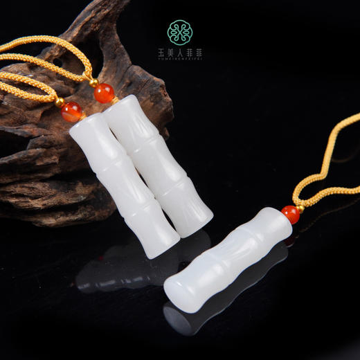 金丝玉吊坠-大竹节配绳 商品图0