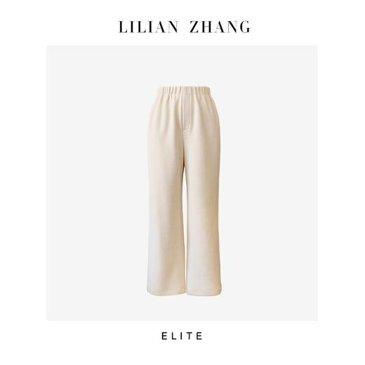 定制—静奢风—都市摩登—法式慵懒—针织羊绒醋酸弹力腰筒裤 2504013 商品图0