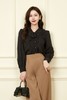Le Malene 黑色气质优雅花边领衬衣 18731 商品缩略图0