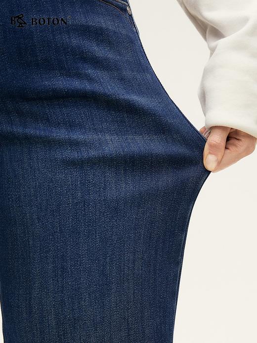 波顿女士秋冬 牛仔裤 松暖 加绒软牛仔宽松自在长裤LE335324 商品图3