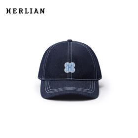 HERLIAN 2025秋季新品格纹刺绣牛仔棒球帽