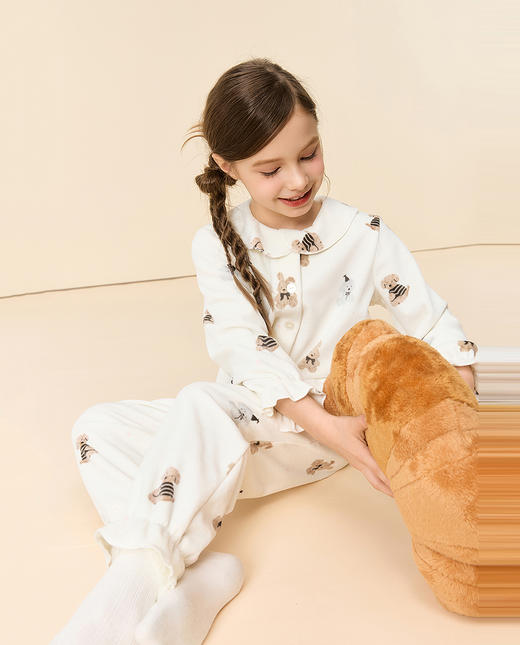 5楼 爱慕儿童绒绒萌宠家居服上衣  AK141K761 商品图2