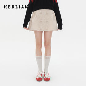 HERLIAN 2025秋冬新品双排扣休闲短裙