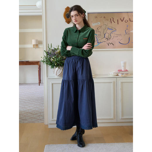 （小眠专属）SimpleRetro法式镂空花边A字半身裙女长裙子 商品图4