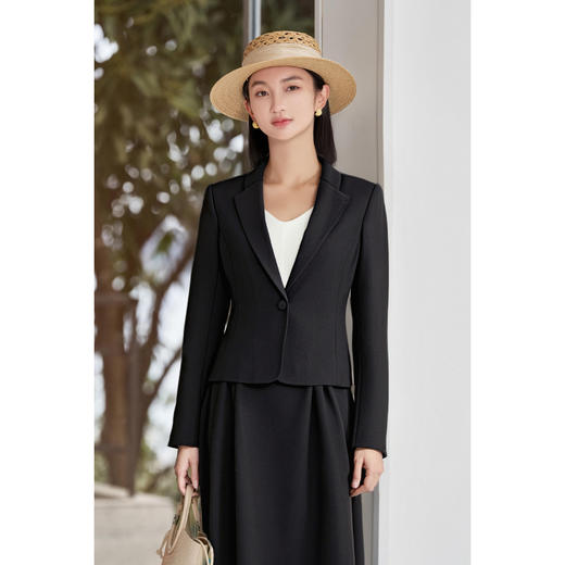 米思阳2026春季新款知性优雅通勤风百搭小西装显瘦优雅西装外套女4882 商品图2