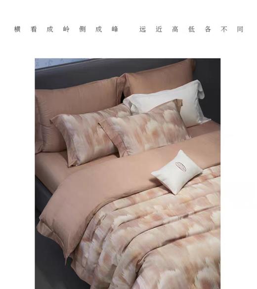 惠谊现代中式保暖磨毛数码印花天丝棉四件套 空山芸彩 商品图1
