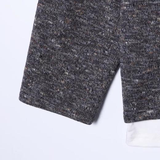 31050SDSA男士秋冬新款痞帅男装潮牌撞色假两件针织衫重磅百搭复古毛衣 商品图4