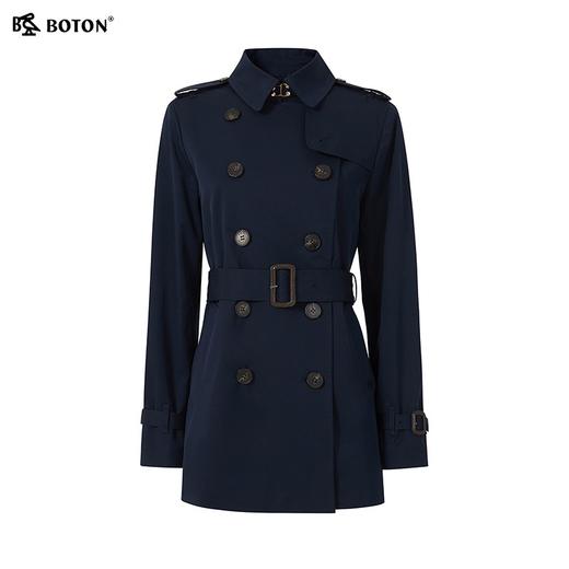 波顿女士秋冬季美式休闲经典英伦风中长款系带风衣LJ906323 商品图6