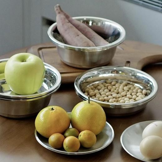 【醒粉福利29.9元八件套】KEYIOW食品级不锈钢盆八件套16*5.5cm/3个，16*3cm/3个，14cm/2个 商品图2