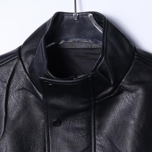 SDSA男士秋冬新款痞帅男装潮牌拉链口袋拉链立领皮衣夹克百搭宽松 商品图1