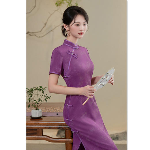 GX老上海复古民族风大码旗袍2025初秋新款港风中式旗袍裙 商品图2