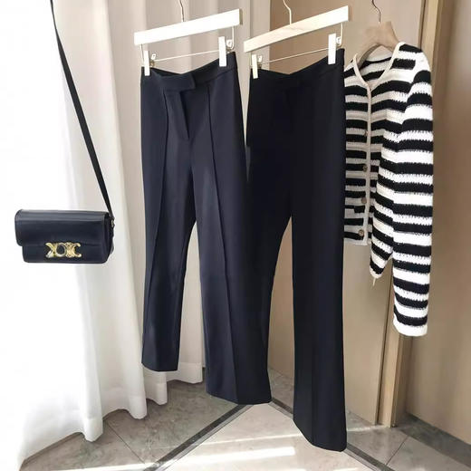 【断码清仓，无退换】上身秒变超模腿~2025早春时髦休闲九分/长款喇叭裤女显瘦显腿长 商品图2