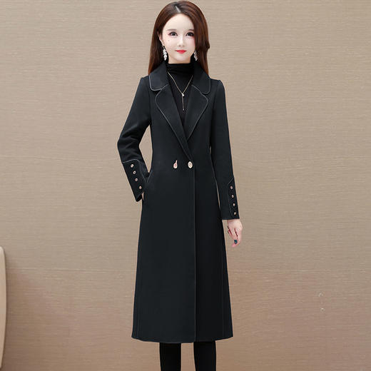 QYM 762101-Y双面呢子大衣保暖毛呢外套大衣 商品图1
