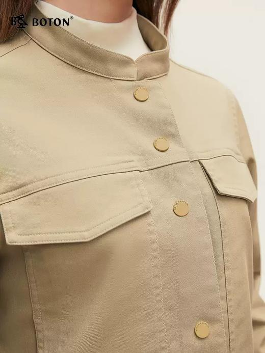 波顿女士春秋 立领抽绳外套 飒然有型 高包容合身显瘦款LJ925324 商品图3