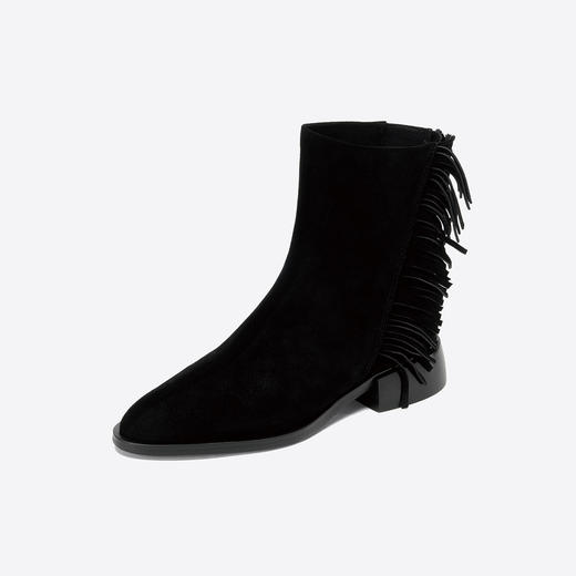 Westory2025年冬季尖头低跟流苏切尔西靴休闲松弛感短靴S25DS85781 商品图9