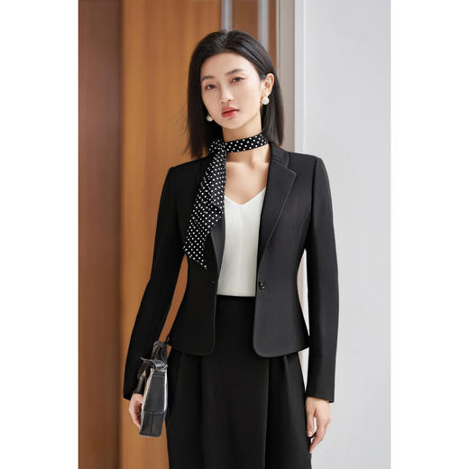 米思阳2026春季新款知性优雅通勤风百搭小西装显瘦优雅西装外套女4882 商品图0