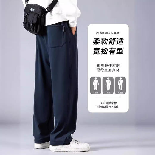 NASA休闲裤男春秋宽松运动潮牌卫裤阔腿长裤子春季新款男生直筒裤 商品图2