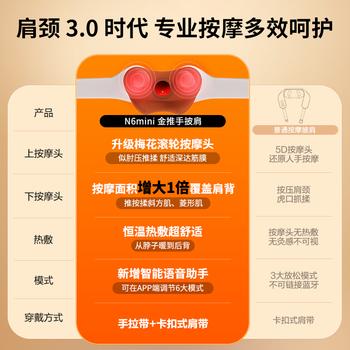 倍轻松（breo）N6mini【金推手】颈椎按摩仪器按摩披肩肩颈按摩仪器斜方肌腿腰颈部 生日礼物送妈妈老婆男女朋友 /家用电器 /个护健康 /按摩器 商品图0