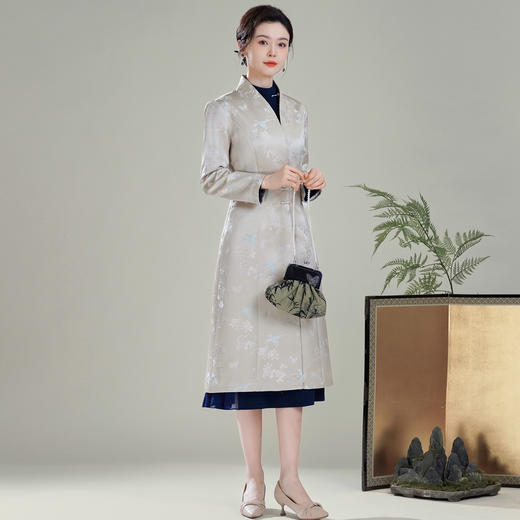 【燕蝶】复古新中式改良旗袍风衣，唐装大衣外套XGT-T25122 商品图1